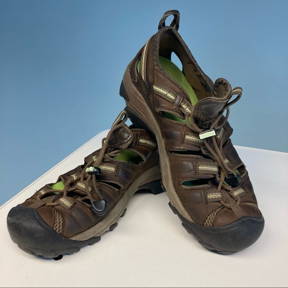 KEEN Sz 9 Arroyo II Superfeet Waterproof Leather Removable Insoles Sandals